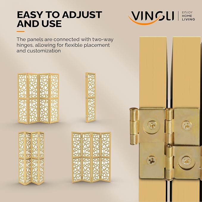 VINGLI 70'' H Room Divider, Non-Woven Fabric Privacy Screen, Indoor Partition - Image 6