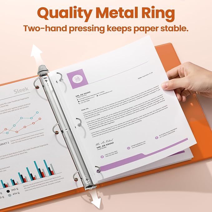 SUNEE 3 Ring Binder 1 Inch 1 Pack - Image 2