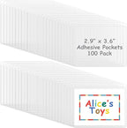 Jeyiour 100 Pcs Label Holders Adhesive Nameplate Pockets Storage Bin Labels by Jeyiour