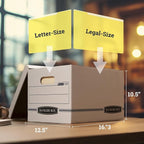 Bankers Box 12-Pack Basic Duty File Storage Boxes - Image 3