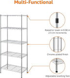 Amazon Basics 5-Shelf Adjustable, Storage Shelving Unit, Steel Organizer Wire - Image 7