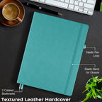 Lined Journal Notebook, 8.5" x 11" Hardcover Leather Notebook - Image 5