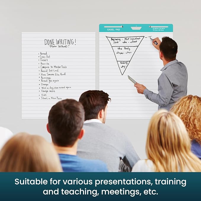 OLenyer Super Sticky Easel Pad, 25x 30IN, Large Self Stick Flip Chart Paper - Image 2