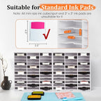 Krafetto 2 Pack 36 Grids Ink Pad Storage Rack, Wall-mountable Stamp Pad - Image 3