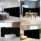 Room Divider 6FT Folding Privacy Screens, 6 Panel Partition Room Dividers - Image 7