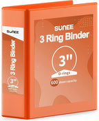 SUNEE 3 Ring Binder 3 Inch 1 Pack by SUNEE
