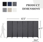 Upgrade Version Room Partition and Divider, Freestanding Rolling Dividers - Image 2