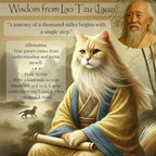 Paws of Wisdom Motivational 54-Card Deck. Cat-Themed Historical Quotes - Image 7