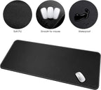 CENNBIE 59" x 27.5" Large Leather Desk Mat, Extended Mega Size Mouse Pad - Image 2