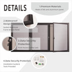 71×36 Inch Lockable Enclosed Bulletin Board, Weather-Resistant Outdoor - Image 3
