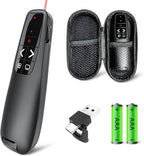 Presentation Clicker with Case Storage: Wireless Presenter Remote: Red Laser by UBUYONE%C2%AE