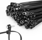 MasiStranth 200 PCS 12 inch Black Zip Ties by MasiStranth