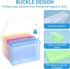 COSICS Photo Storage Box 4" x 6", Extra Large Transparent Plastic Photo - Image 3