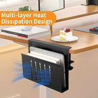 Henitol Desk Side Storage with Pen Holder, No Drill Hanging Desk Organizer - Image 5