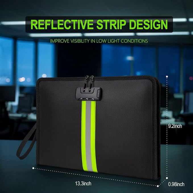 Fireproof Document Bag with Lock - Image 3