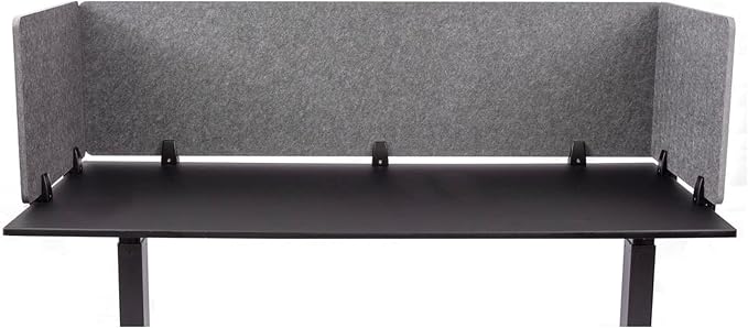 Stand Up Desk Store ReFocus Raw Clamp-On Acoustic Desk Divider Mounted Privacy - Image 3