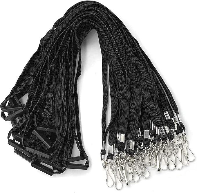 Lanyards Safety Black Lanyards Neck Flat Premium Breakaway Badge Lanyard by BirdFiy