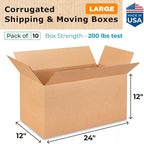 Large Shipping & Moving Boxes 24x12x12 inches - Image 2