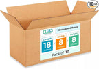 Medium Shipping & Moving Boxes 18x8x8 inches by IDLPackaging