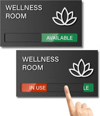 Wellness Room Sign, Do Not Disturb Office Door Signs, Available In Use Sign by EliteSign