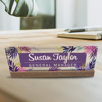 Artblox Personalized Office Desk Name Plate and Business Card Holder | Clear - Image 8