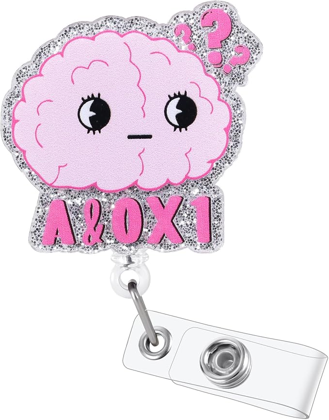 A&0x1 Funny Office Badge Reel | Retractable ID Card Badge Holder | Name Tag by BVIIE