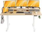 Claiks Standing Desk with Drawers, Adjustable Stand Up Electric Standing Desk by CLAIKS