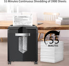 Bonsaii 12-Sheet Micro-Cut Paper Shredder, 55-Min Continuous Run, Shreds - Image 4