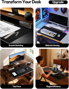 YSAGi Leather Desk Protector, Office Mat, Large Mouse Mat, Non-Slip PU Leather - Image 2