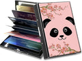 BWEGRHE Slim Credit Card Holder, Panda Sakura RFID Blocking Metal Wallet by BWEGRHE