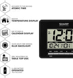 Sharp Atomic Desktop Clock – Auto Set Digital Alarm Clock - Image 2