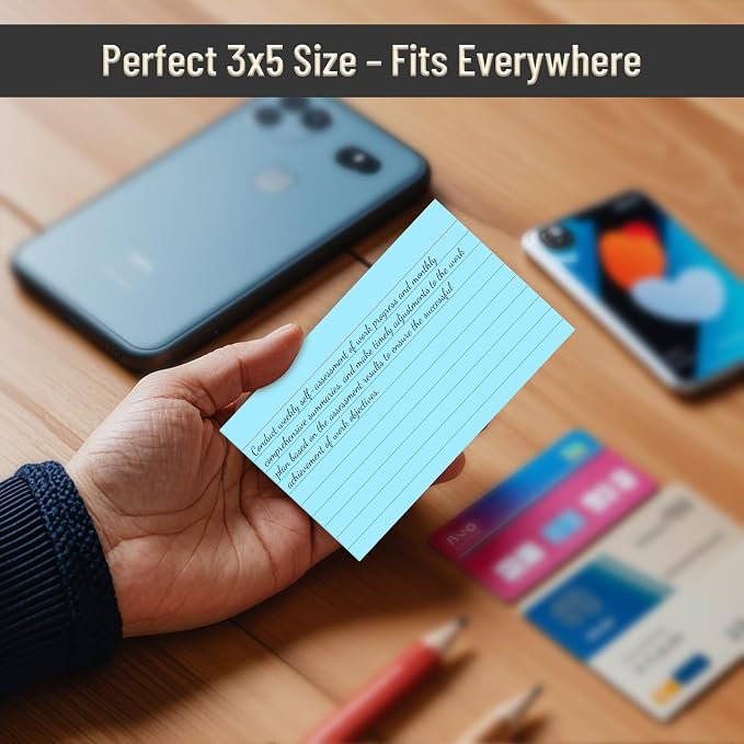 300 Count Colored Index Cards 3 x 5 Inch Ruled Index Cards, Flash Cards College - Image 4