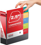 Performore Premium 3 Ring Binder, Professional Angle D Ring 2.5 Inch, - Image 5
