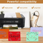 Silunkia 10 Assorted Colors Blank Flat Cards and Envelopes 5 x 7 Heavyweight - Image 3