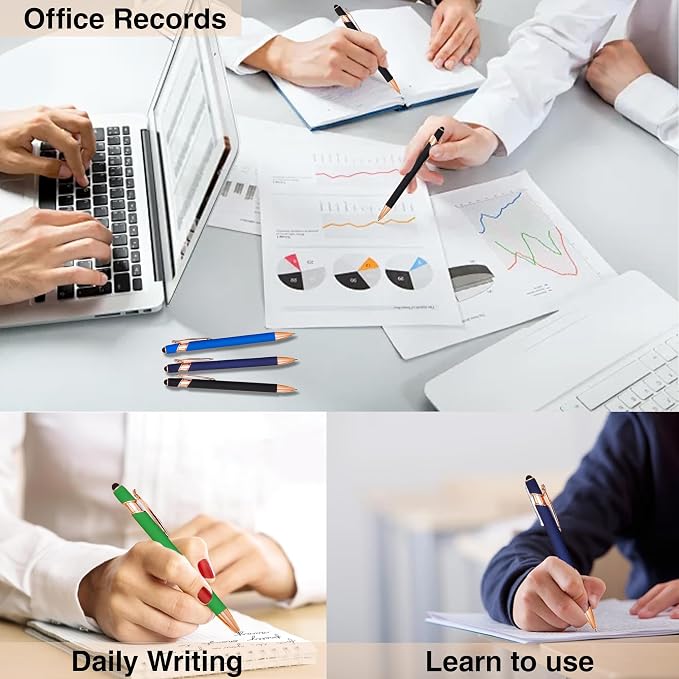 10pcs Inspirational Quotes Rose Gold Pens Set Fashion Design Novelty Pens Funny - Image 5