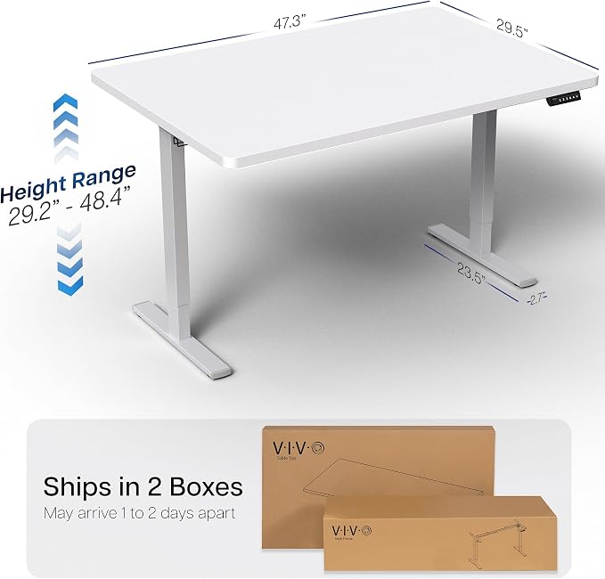 VIVO Electric 48 x 30 in Standing Desk, Memory Height Adjustment, 1B Series - Image 3