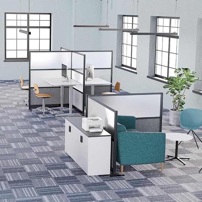 Stand Up Desk Store Workflow Wide Modular Wall | 53'' x 70'' Wall | Expandable - Image 8