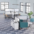 Stand Up Desk Store Workflow Wide Modular Wall | 53'' x 70'' Wall | Expandable - Image 8