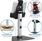 Mount-It! iPad Stand, Secure Universal Tablet Kiosk POS Locking Tablet - Image 7