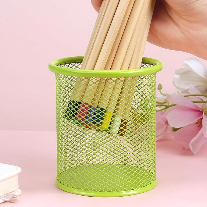 Tamaki Pen Holder Cup for Desk, Wire Mesh Pencil Cup Holder for Desk Office Pen - Image 6