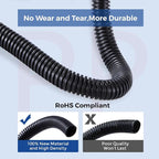 YCLYC 10ft 3/8inch Cable Management, Cable Sleeve Wire Wrap, Cord Wrap - Image 3