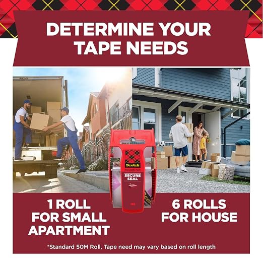 Scotch Secure Seal Packing Tape, Ultra Clear, Reliable and Durable Seal - Image 5