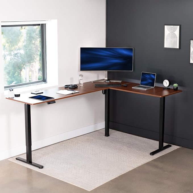 VIVO Electric Corner 84 x 63 inch L-Shaped Standing Desk, Memory Height - Image 8