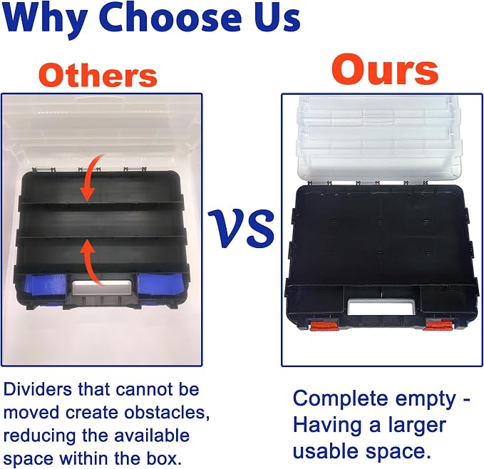 Tools Organizer Box Small Parts Storage Box 50-Compartment Double Side Hardware - Image 6