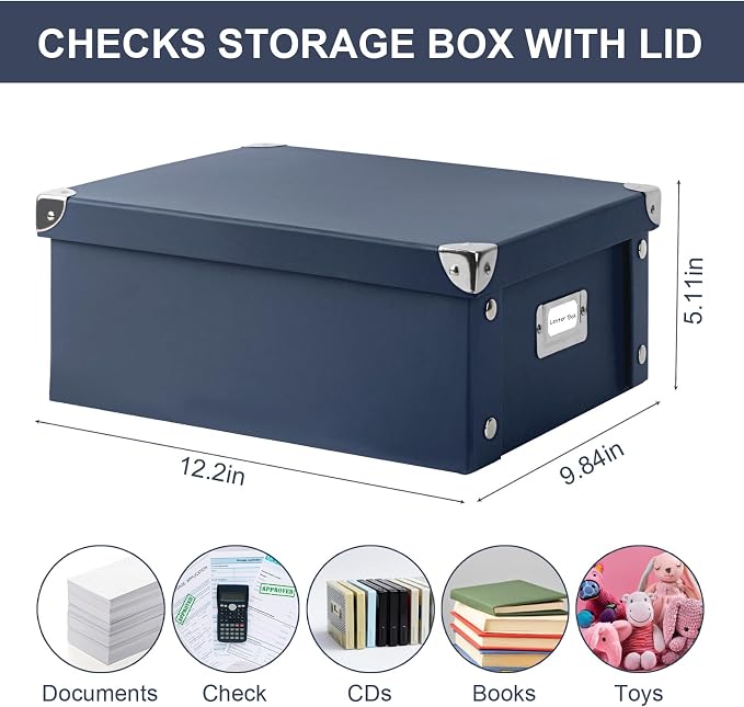 DLUGOPIS 2 Pcs Inch Checks Storage Box - Image 5