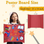 AKONEGE 3PCS Small Trifold Poster Board, 21 x 14 Inches Red Corrugated - Image 3