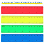 Zonon 100 Pcs 6 Inch Rulers Bulk Plastic Flexible Small Straight Rulers - Image 3