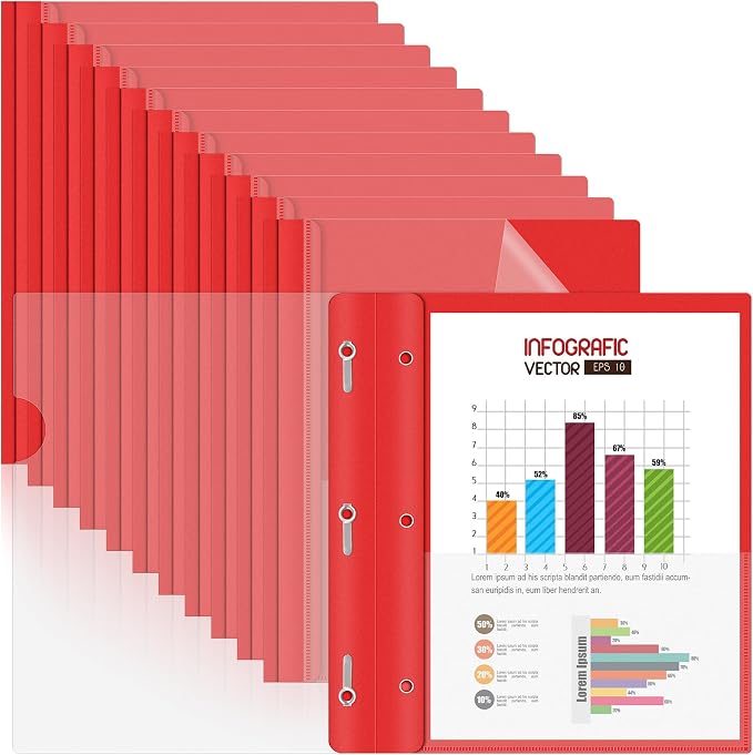 HAUTOCO 12 Pack Plastic Report Covers by HAUTOCO