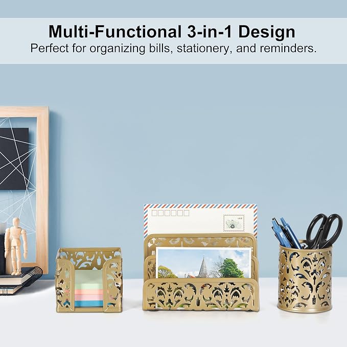 EasyPAG Desk Organizers and Accessories 3 Pieces Office Organizer Set - Image 2