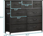 LUMTOK 10-Drawer Dresser, Fabric Dressers Drawers - Image 3